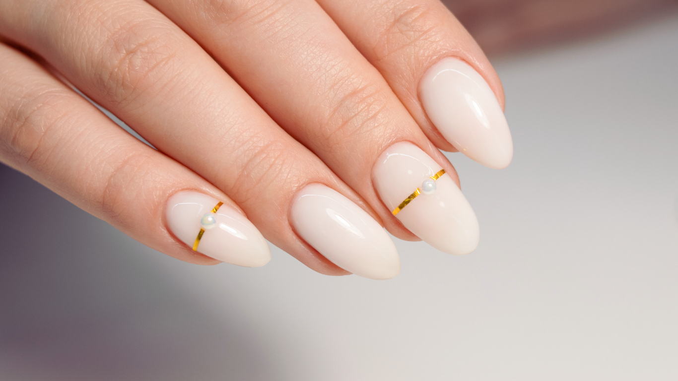 milky nails